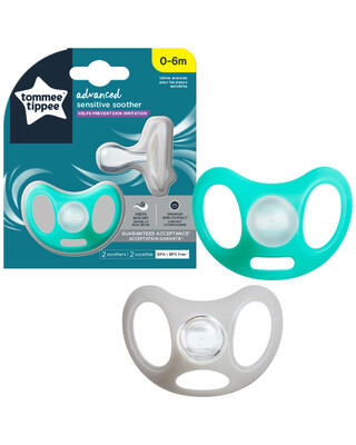 Tommee Tippee Advanced Sensitive Soother 0-6 Months, Pack Of 2
